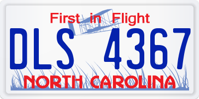 NC license plate DLS4367