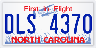 NC license plate DLS4370