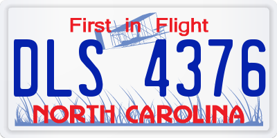 NC license plate DLS4376