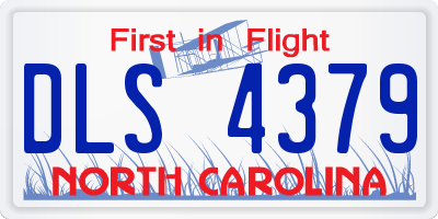 NC license plate DLS4379