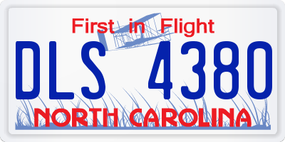 NC license plate DLS4380