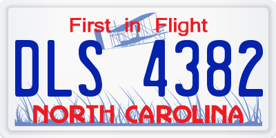 NC license plate DLS4382