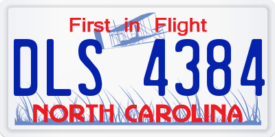 NC license plate DLS4384