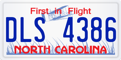 NC license plate DLS4386