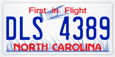 NC license plate DLS4389