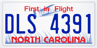 NC license plate DLS4391