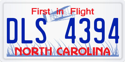 NC license plate DLS4394