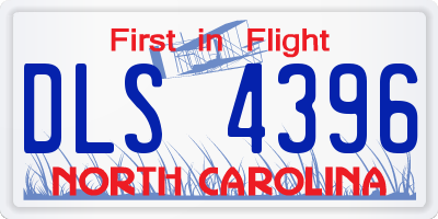 NC license plate DLS4396