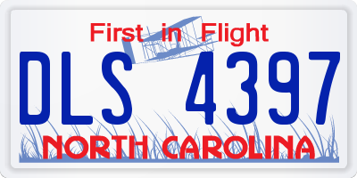 NC license plate DLS4397
