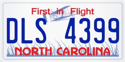 NC license plate DLS4399