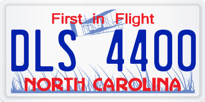 NC license plate DLS4400
