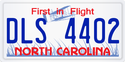 NC license plate DLS4402