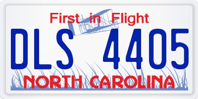 NC license plate DLS4405