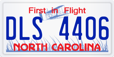 NC license plate DLS4406