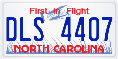 NC license plate DLS4407