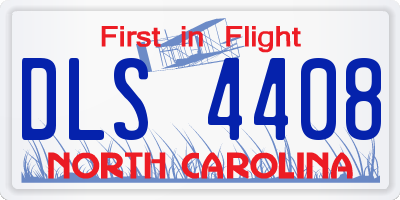 NC license plate DLS4408