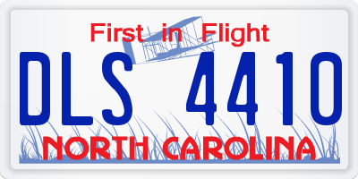 NC license plate DLS4410