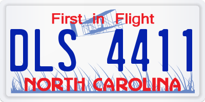 NC license plate DLS4411