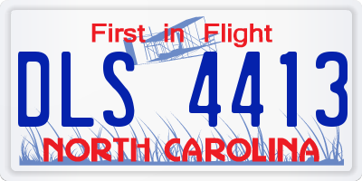 NC license plate DLS4413
