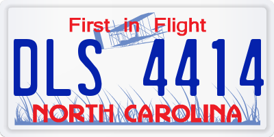 NC license plate DLS4414