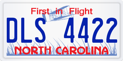 NC license plate DLS4422