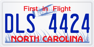 NC license plate DLS4424