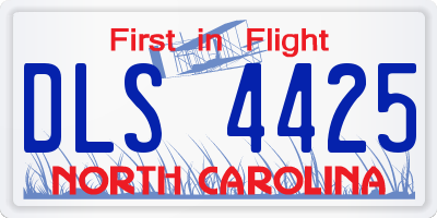 NC license plate DLS4425