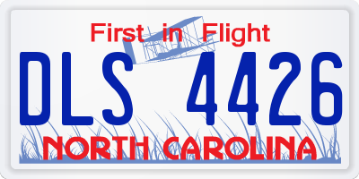 NC license plate DLS4426