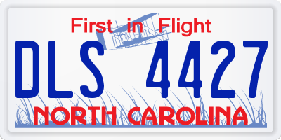 NC license plate DLS4427