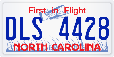 NC license plate DLS4428