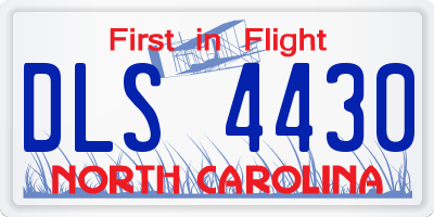 NC license plate DLS4430