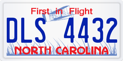 NC license plate DLS4432