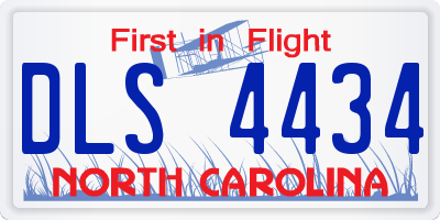 NC license plate DLS4434