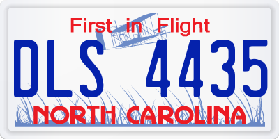 NC license plate DLS4435