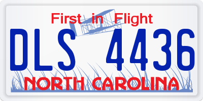 NC license plate DLS4436