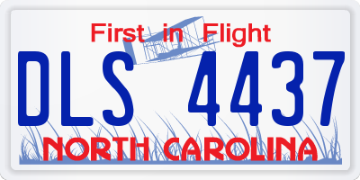 NC license plate DLS4437