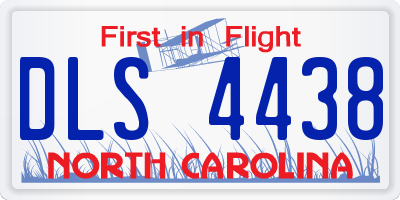 NC license plate DLS4438