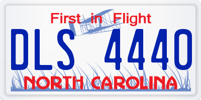 NC license plate DLS4440