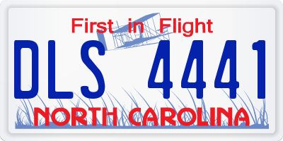 NC license plate DLS4441