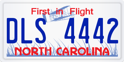 NC license plate DLS4442