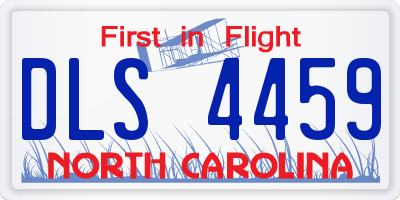 NC license plate DLS4459