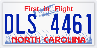 NC license plate DLS4461