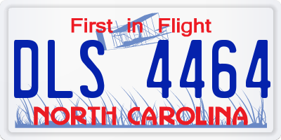 NC license plate DLS4464