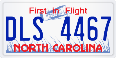 NC license plate DLS4467