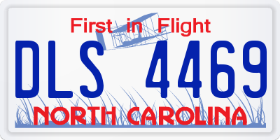NC license plate DLS4469