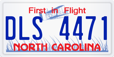 NC license plate DLS4471