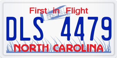 NC license plate DLS4479