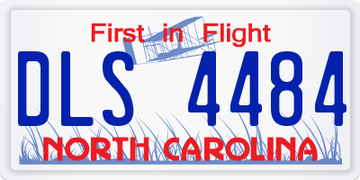 NC license plate DLS4484