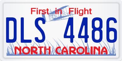 NC license plate DLS4486