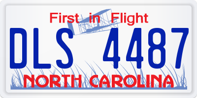 NC license plate DLS4487
